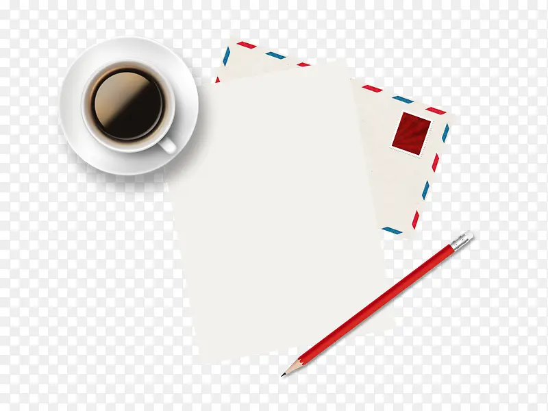 咖啡信封笔UI图标