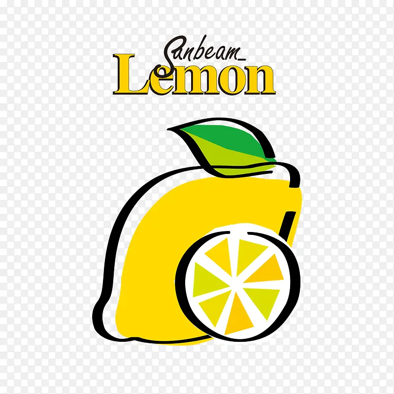 可爱手绘柠檬设计元素