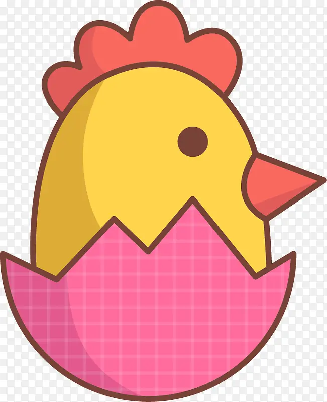彩色卡通蛋壳鸡