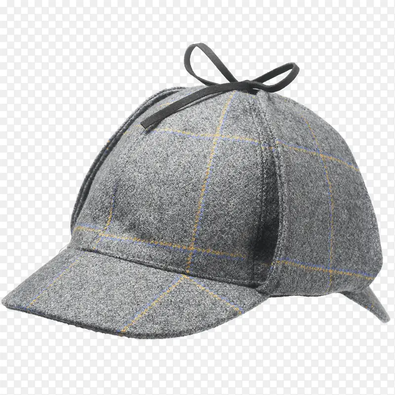 灰色格子帽子