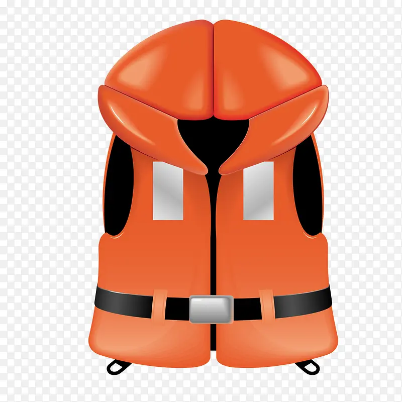 橙色的救生衣设计矢量图