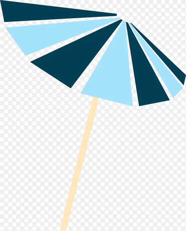 蓝色遮阳伞