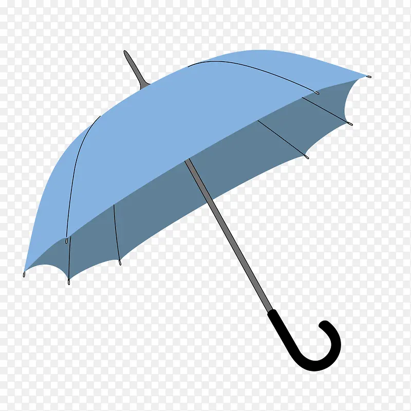 矢量蓝色质感遮阳伞