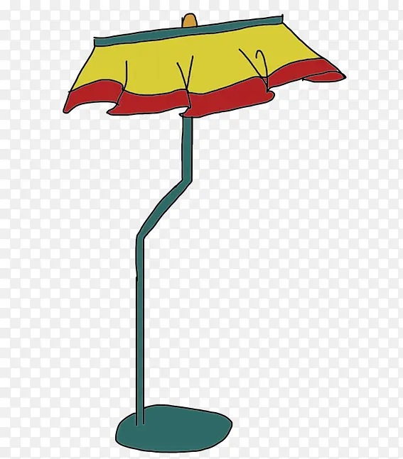 弯曲的遮阳伞