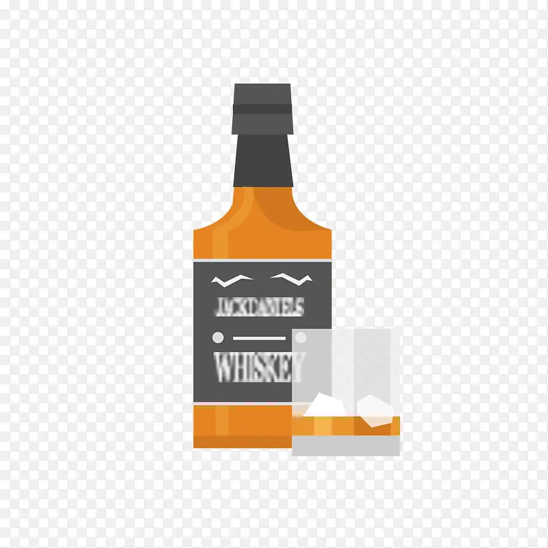 威士忌平面图标
