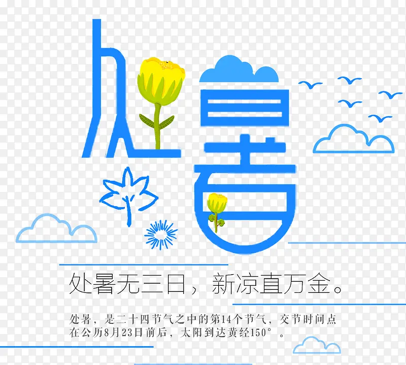 处暑节气海报