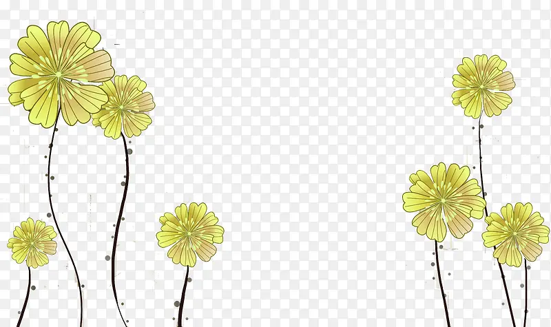 立体黄色花朵背景