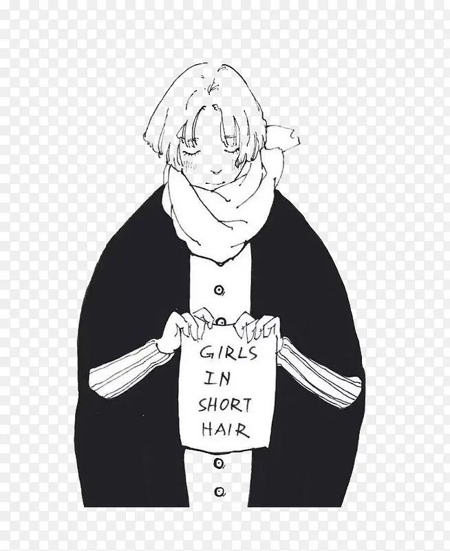 手绘女孩