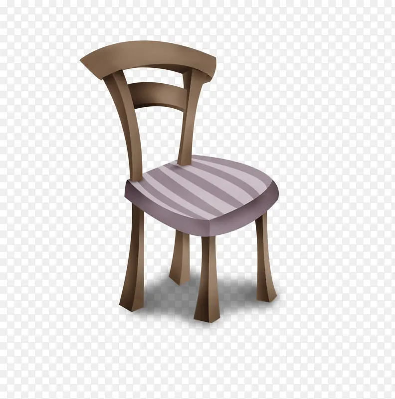 卡通手绘木质条纹椅子
