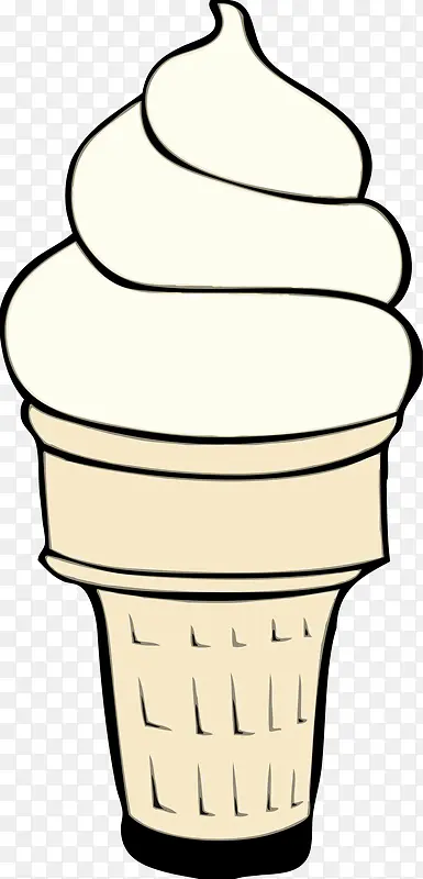 卡通矢量冰淇淋甜筒