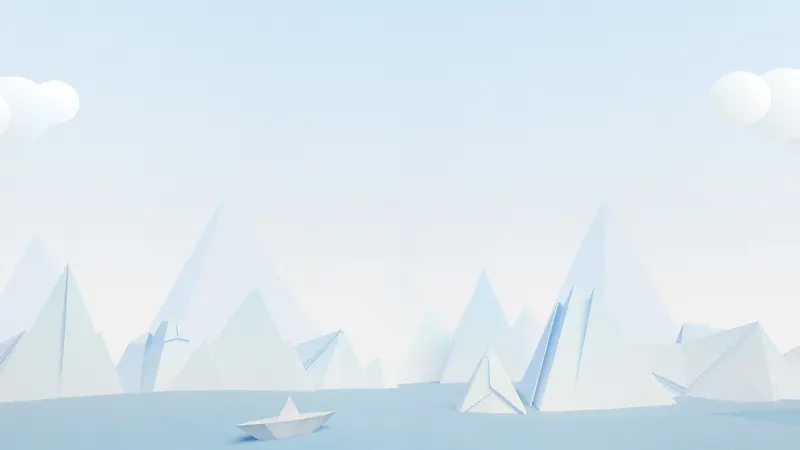 卡通白色海面上的冰山海报背景