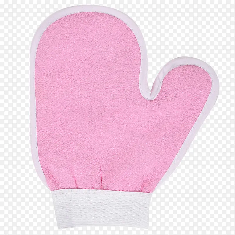 粉色手套式儿童澡巾
