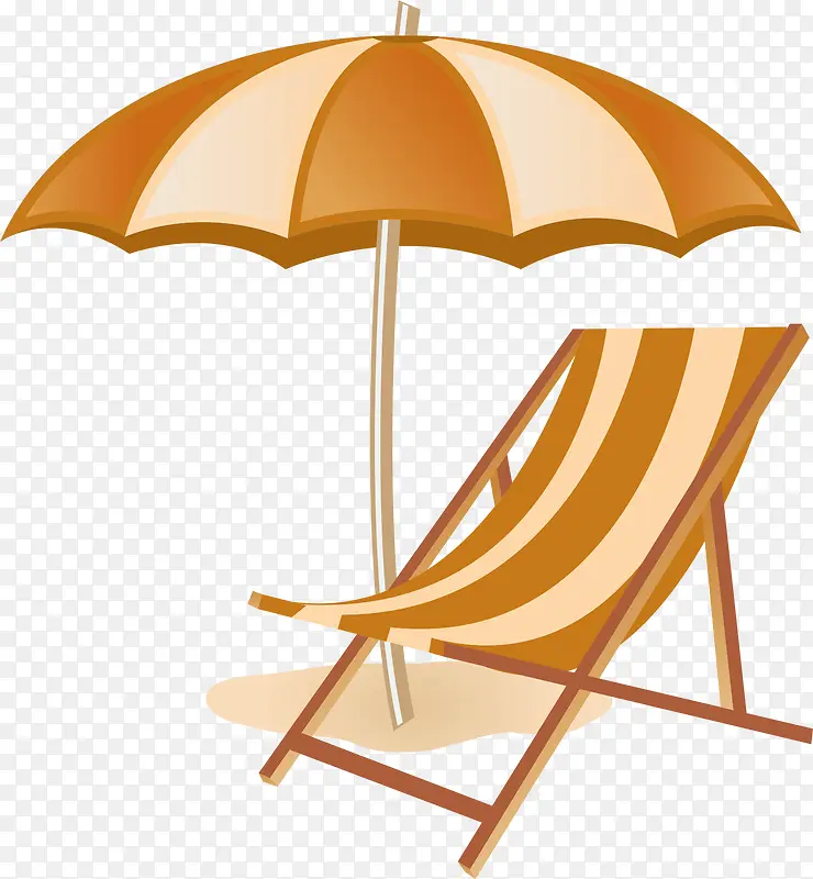 伞和椅子元素图