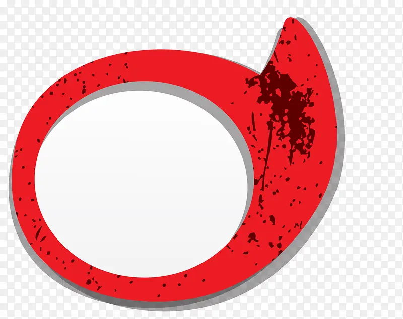 红色圆形对话框