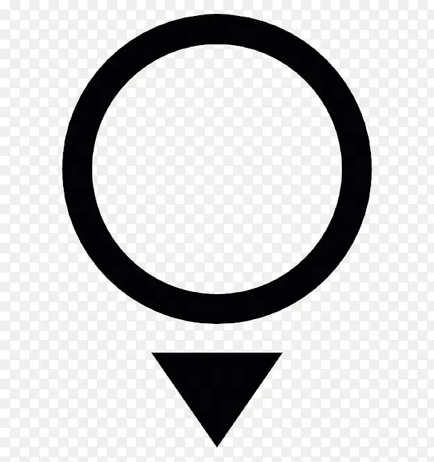 圆圈与三角组合的定位标志