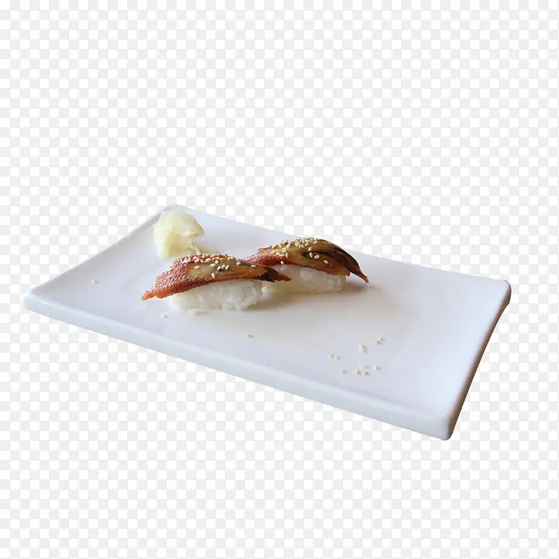 白色方盘鳗鱼寿司食品餐饮