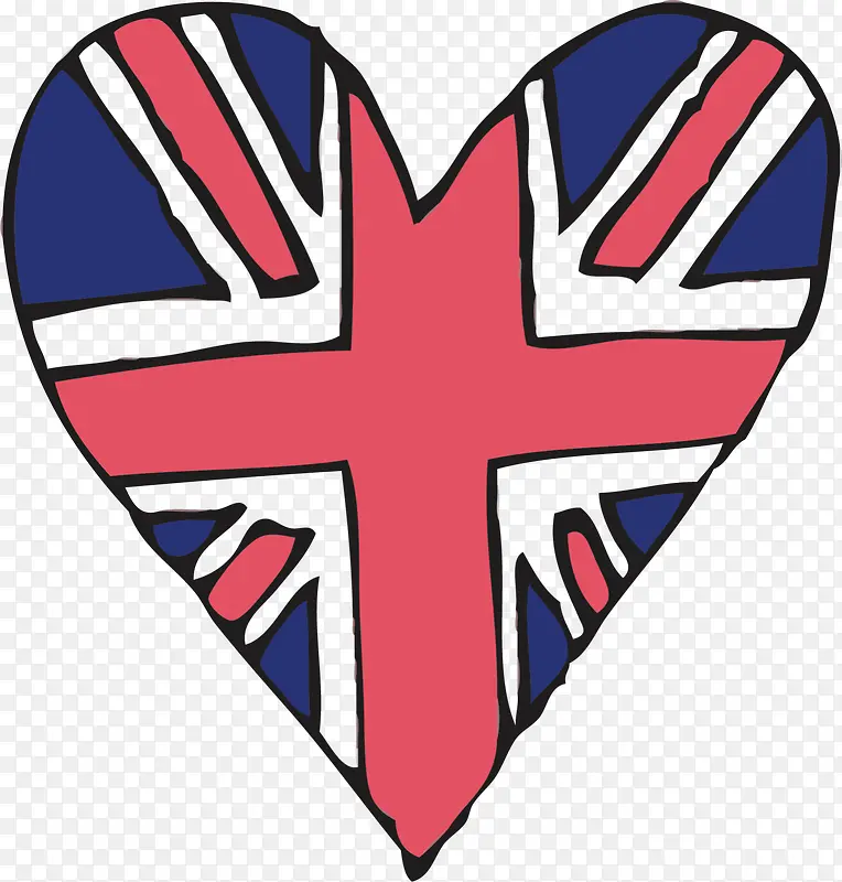 情人节英国国旗爱心
