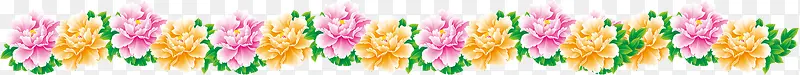 粉黄色花朵海报边框