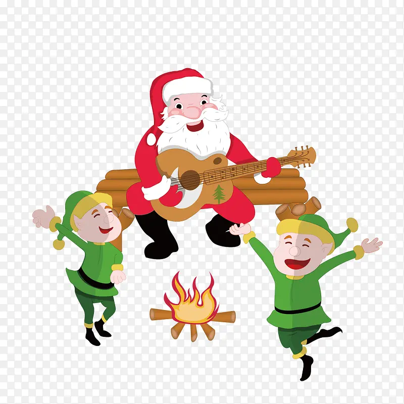 圣诞老人弹吉它