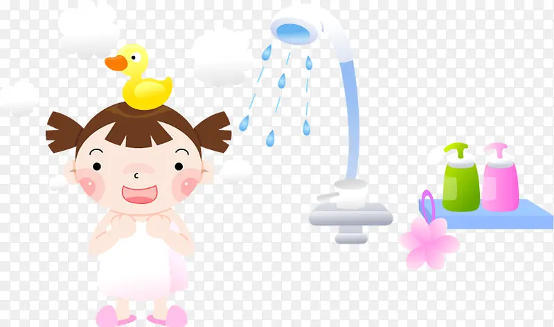 手绘儿童插画矢量图