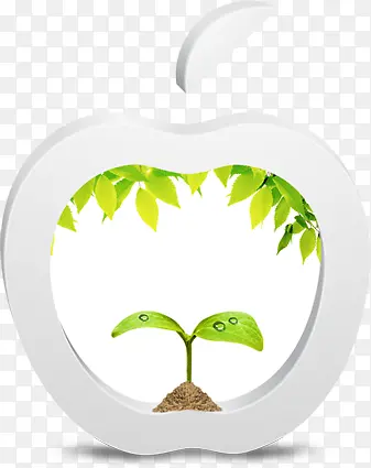 创意春天树叶苹果造型