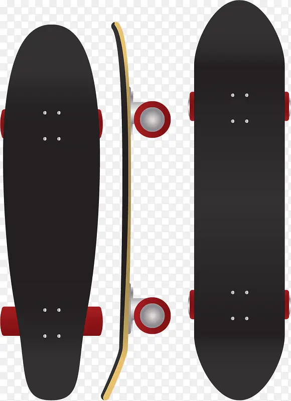 黑色哑光材质竞速滑板