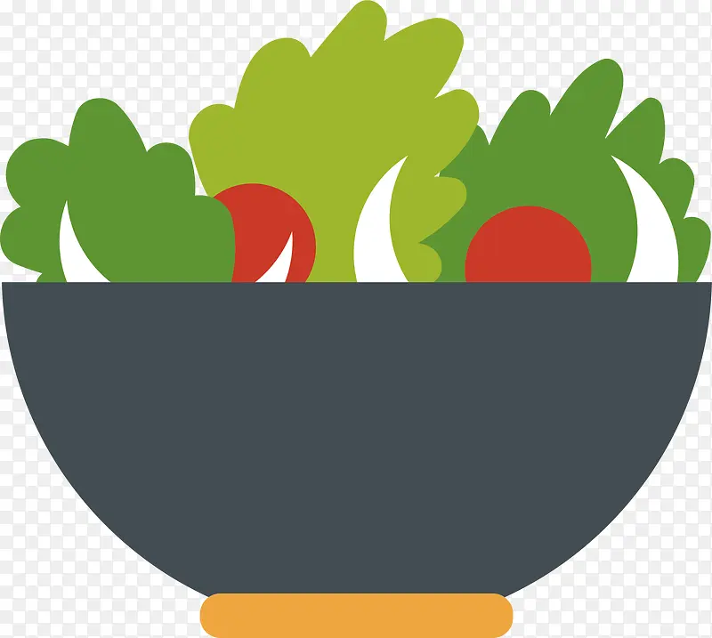 蔬菜吃饭图标设计