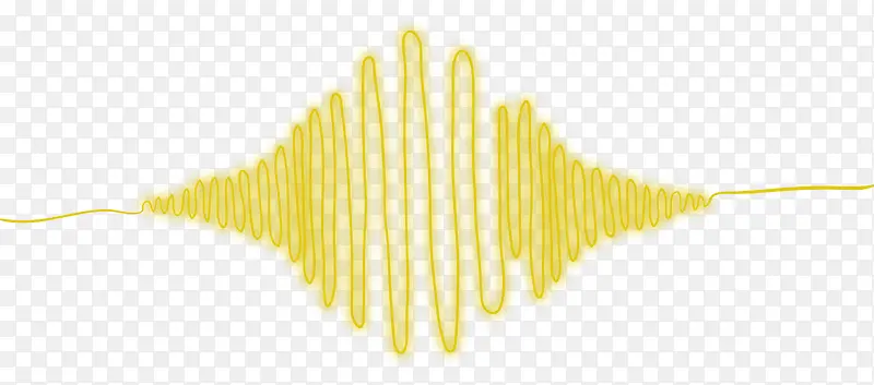 矢量黄色声波曲线PNG图片