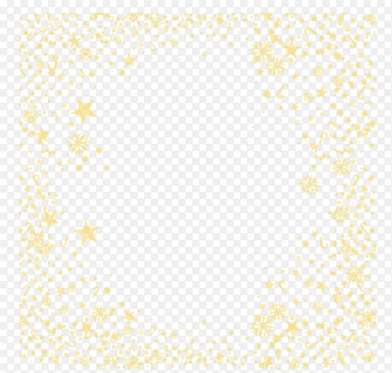 冬季黄色星星框架