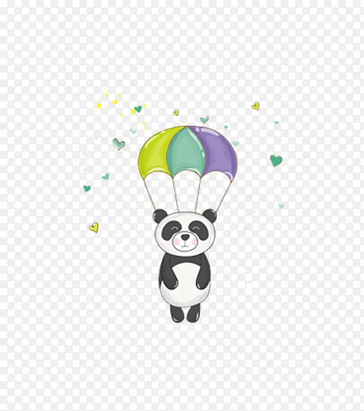 背着降落伞的熊猫