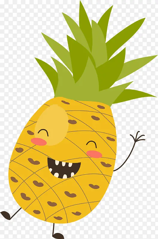 卡通有表情的菠萝