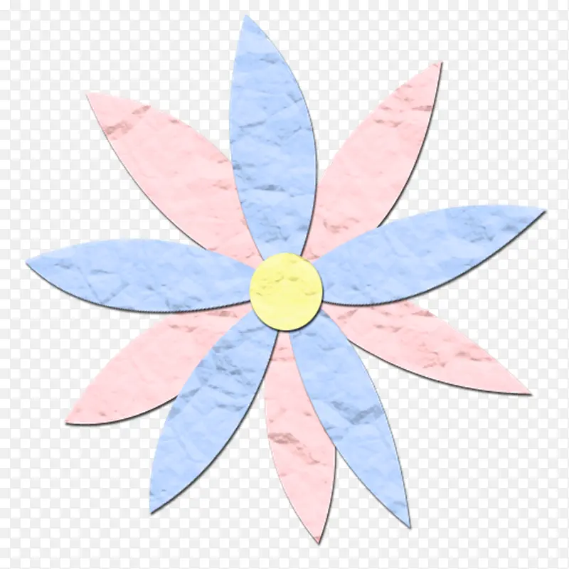 一朵蓝粉相间的花