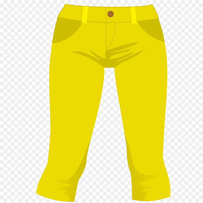 黄色七分裤