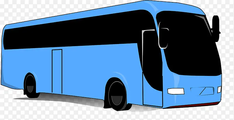 蓝色的大巴车