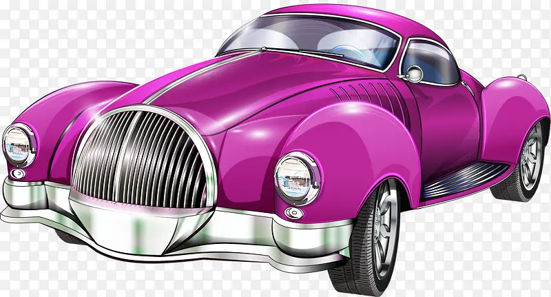 紫色轿车