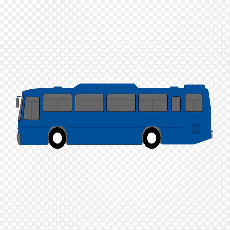 深蓝色大型汽车公交车
