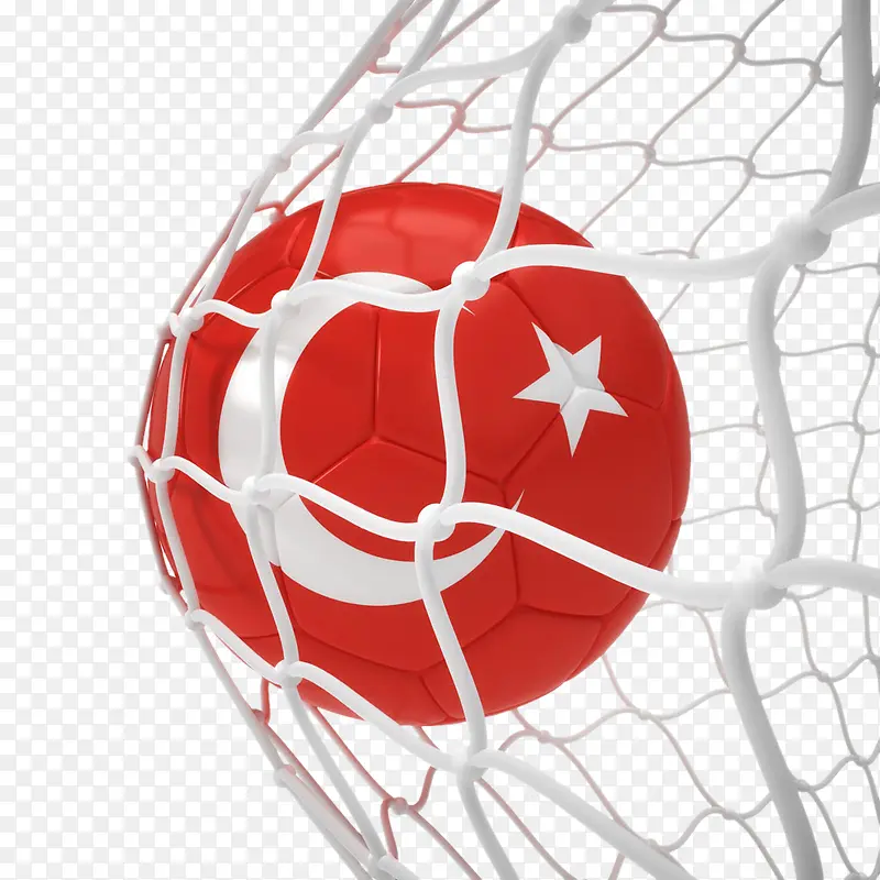 创意土耳其国旗足球