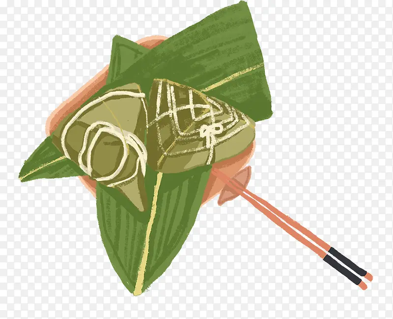 绿色粽子食物元素