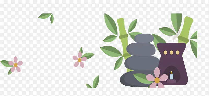 竹林汗蒸美容横幅
