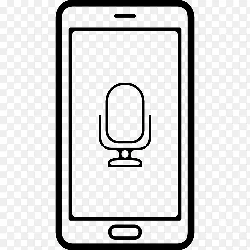 麦克风的语音接口符号在手机屏幕图标