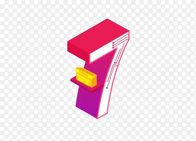 艺术字体科技数字7