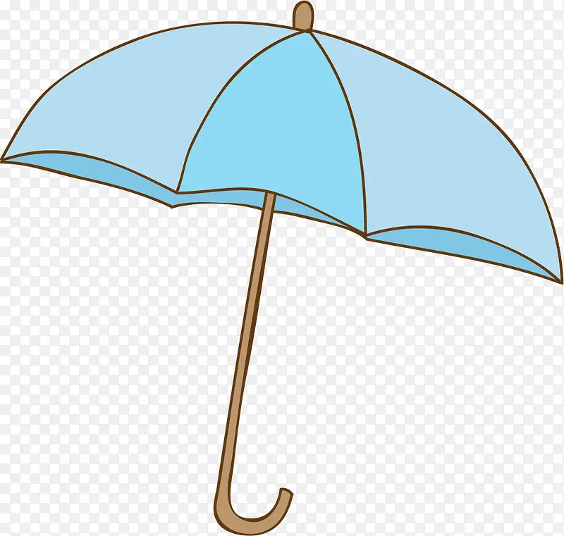 卡通蓝色雨伞