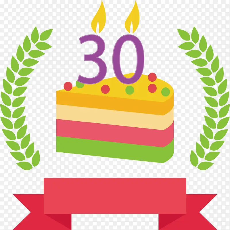 30岁生日蛋糕标签