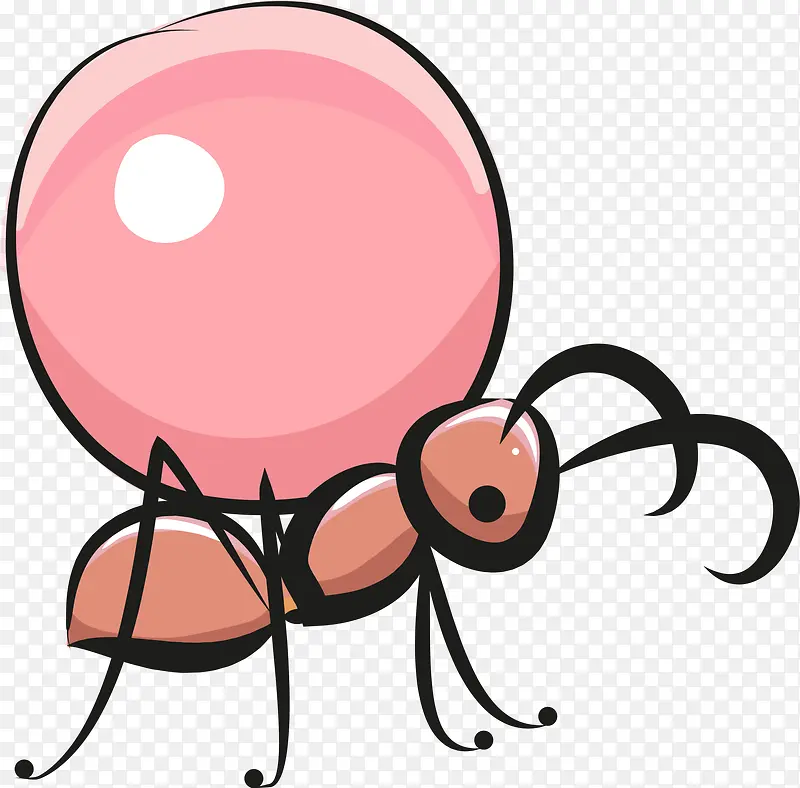 粉色卡通蚂蚁