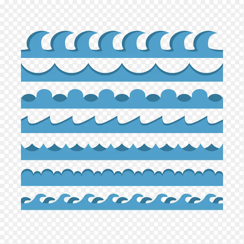 创意蓝色海浪矢量图