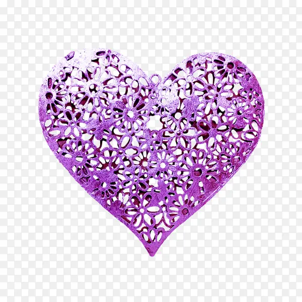 漂亮的紫色心形