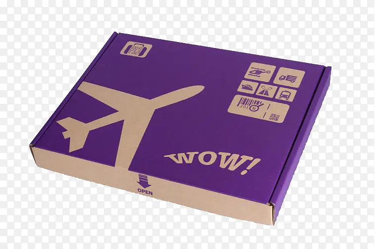 飞机图案的纸箱