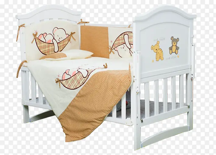 白色欧式风格单人儿童床