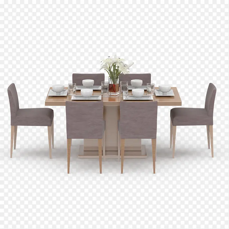 灰色简单纯色北欧餐桌