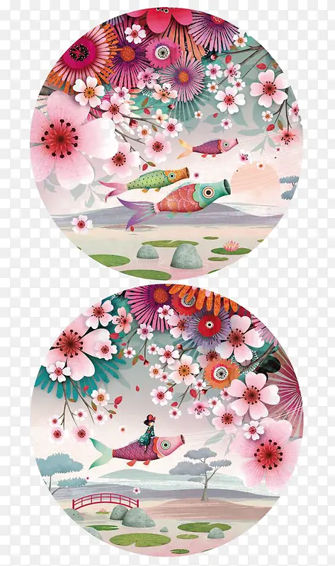 卡通樱花